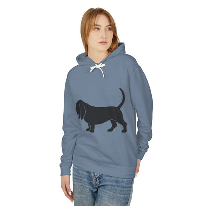 Basset Silhouette Unisex Lightweight Hoodie