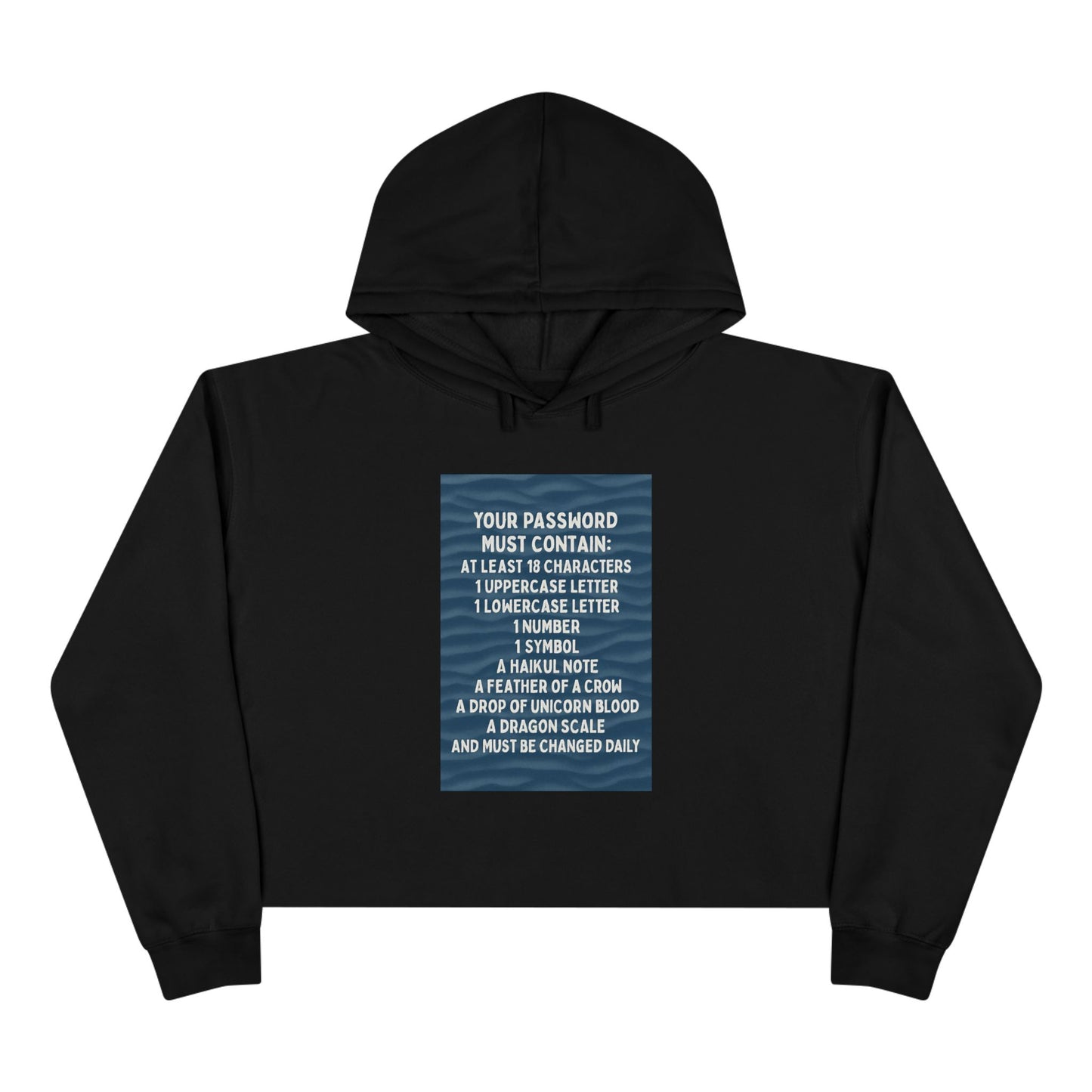 Password Women's Crop Hoodie