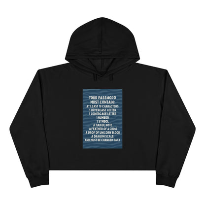 Password Women's Crop Hoodie