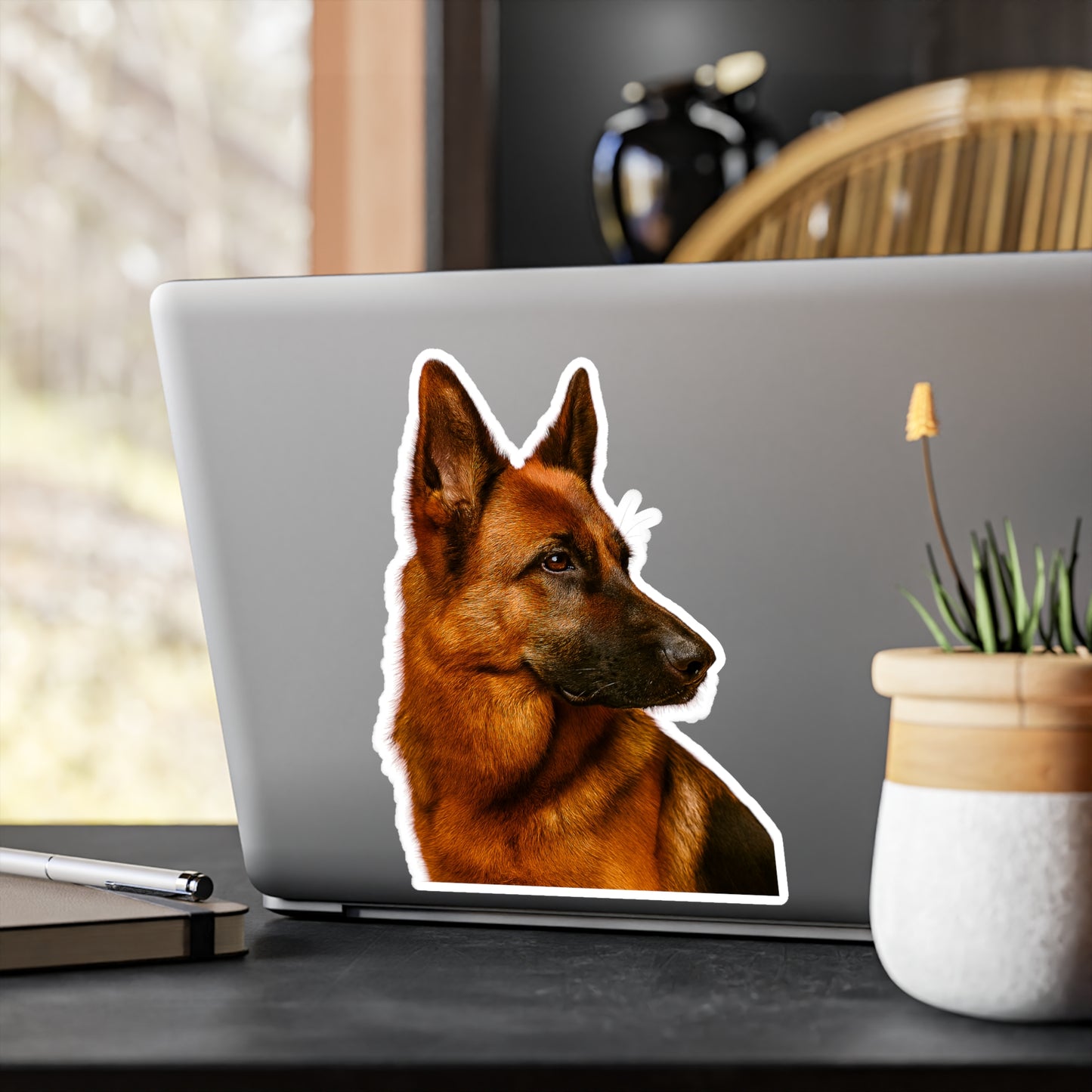 German Shepherd Head Vinyl Decal