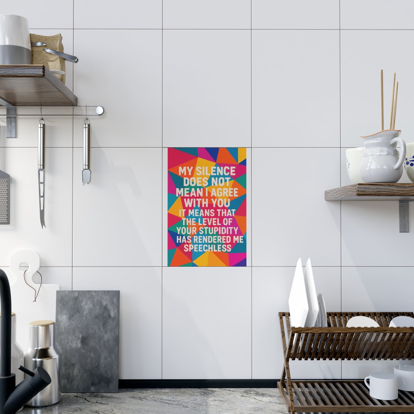 Speechless Ceramic Photo Tile