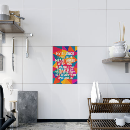Speechless Ceramic Photo Tile