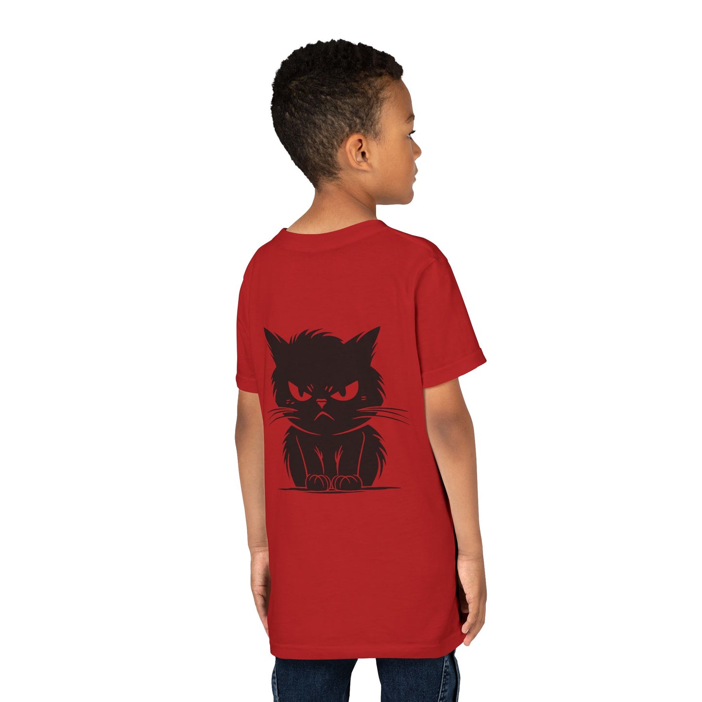 Angry Cat Youth Unisex Short Sleeve Crewneck Tee