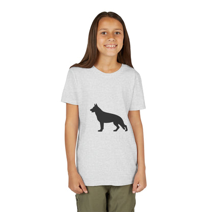 German Shepherd Silhouette Youth Unisex Short Sleeve Crewneck Tee