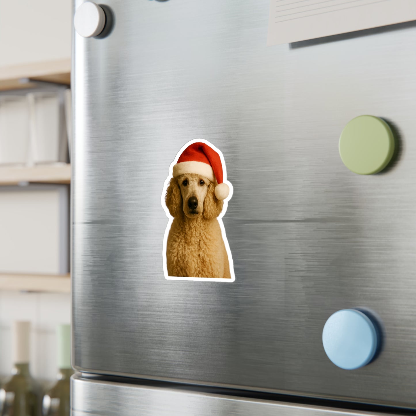 Santa Paws Poodle Vinyl Decal