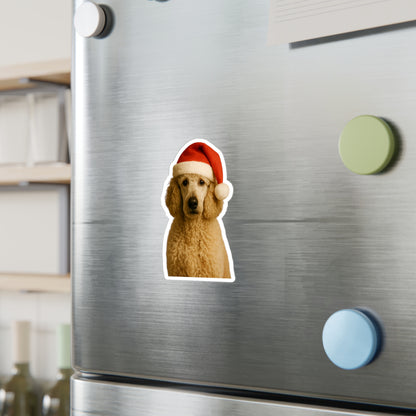 Santa Paws Poodle Vinyl Decal