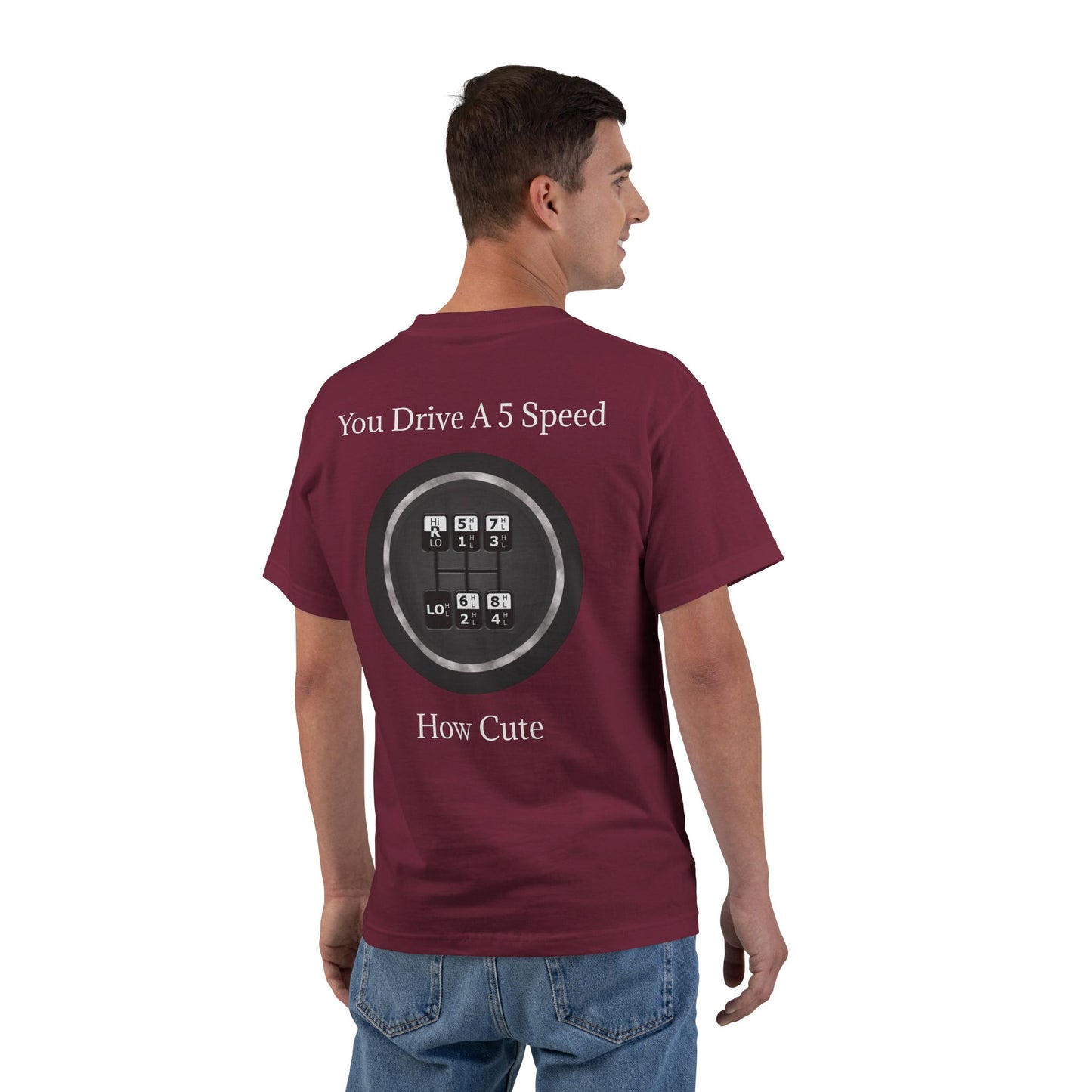 5 Speed How Cute Men's Short-Sleeve Crewneck Tee
