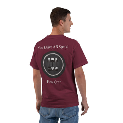 5 Speed How Cute Men's Short-Sleeve Crewneck Tee