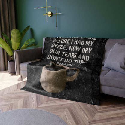 Dry Your Tears Crushed Velvet Blanket
