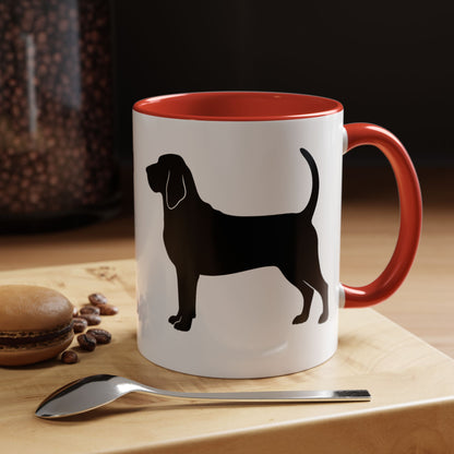 Bloodhound Silhouette 2-Tone Coffee Mug