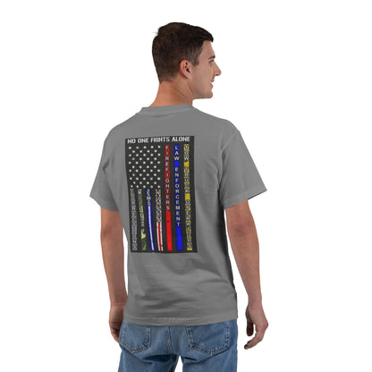 No One Fights Alone Men's Short-Sleeve Crewneck Tee