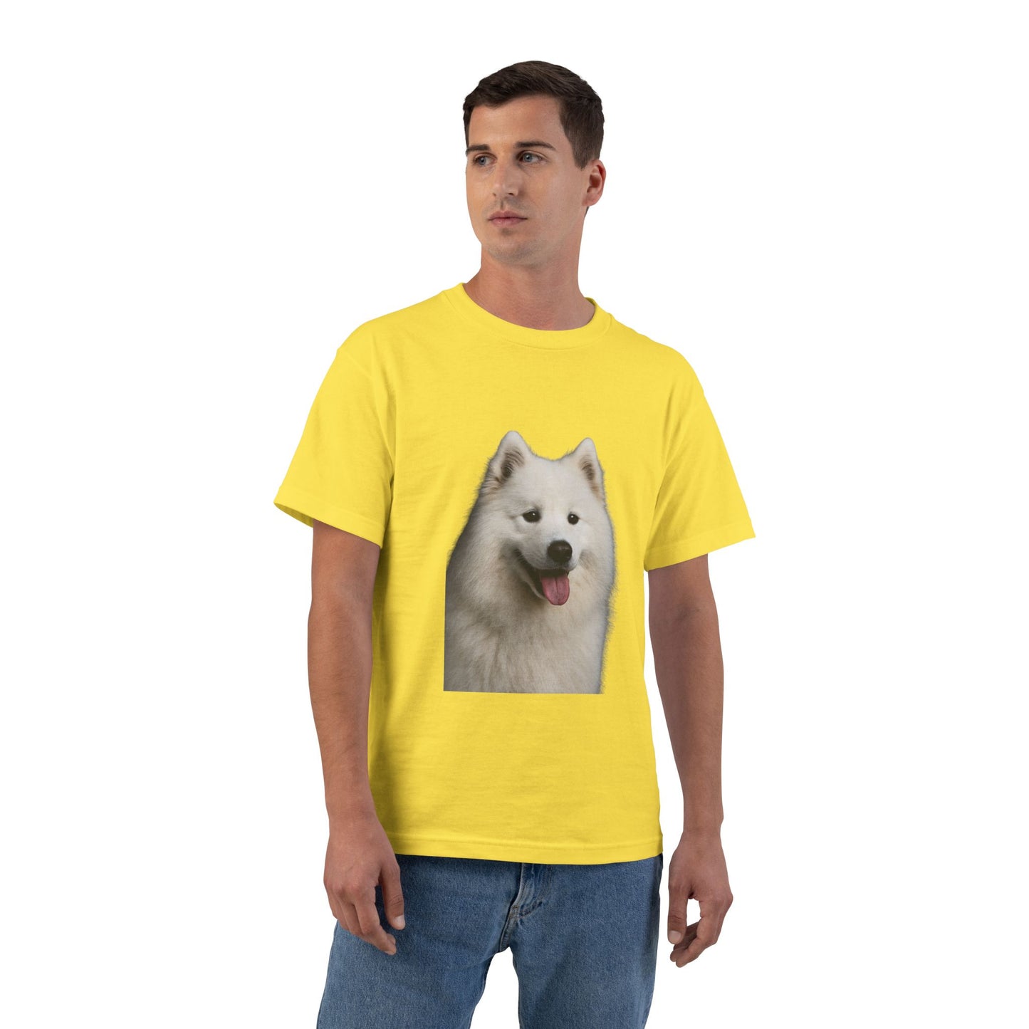 Samoyed Head Men's Short-Sleeve Crewneck Tee