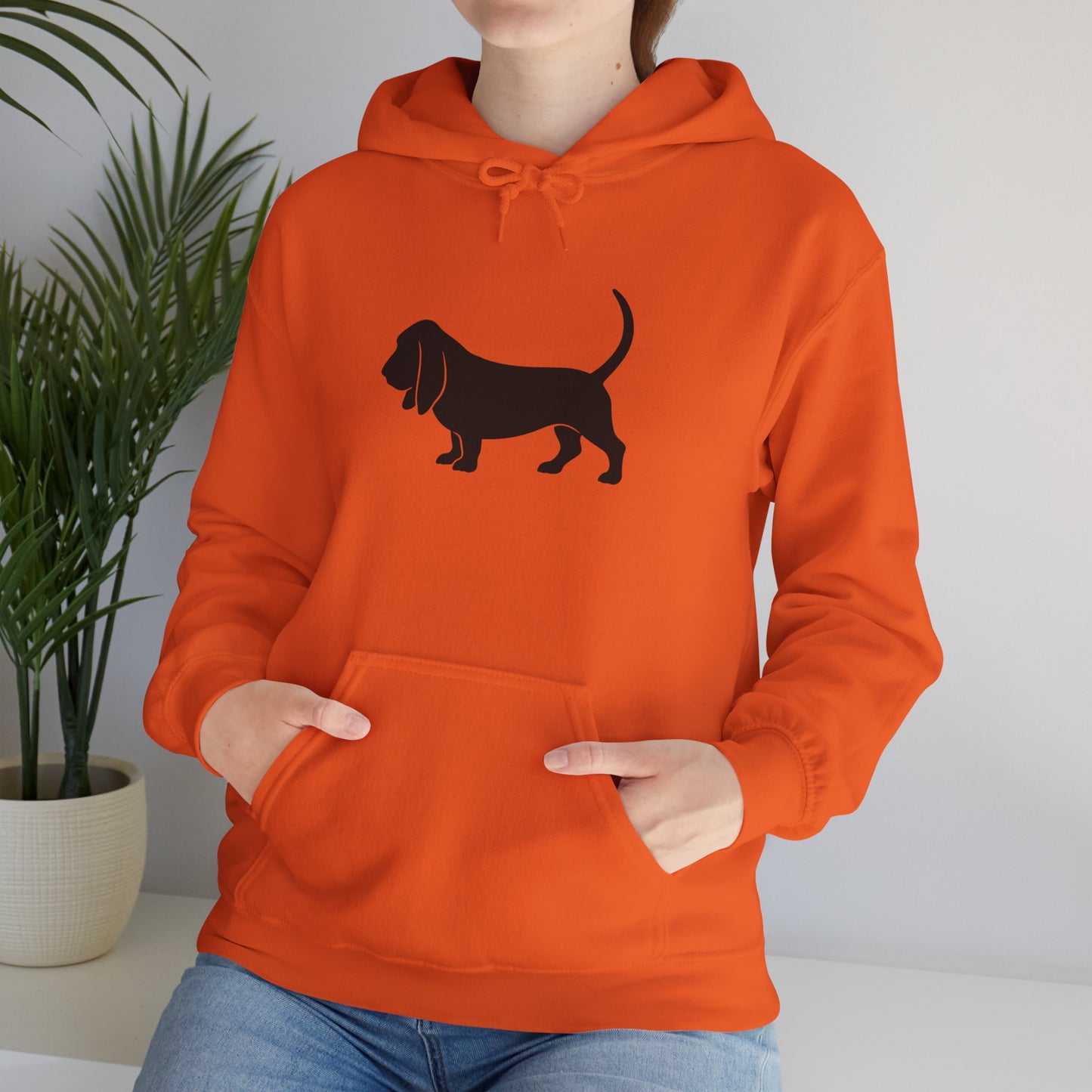 Basset Silhouette Unisex Hoodie