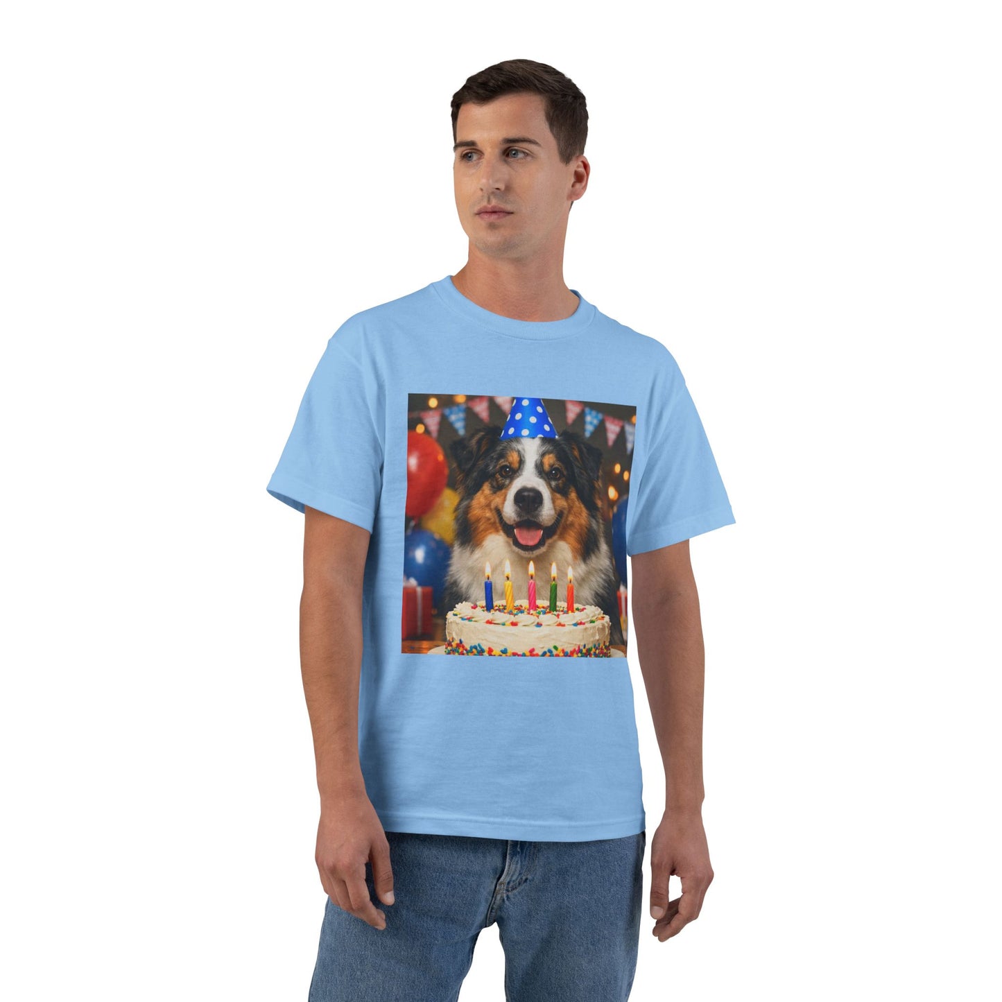Birthday Buddy Aussie Men's Short-Sleeve Crewneck Tee