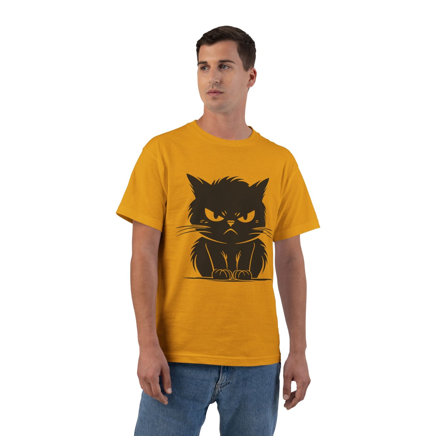 Angry Cat Men's Short-Sleeve Crewneck Tee