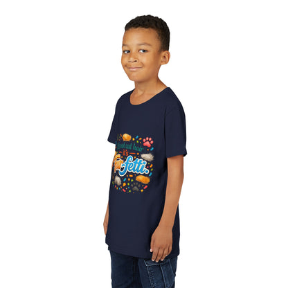 Fur-Fetti Cat Youth Unisex Short Sleeve Crewneck Tee