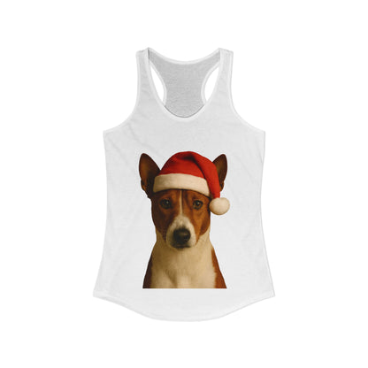 Santa Paws Basenji Women's Racerback Tank