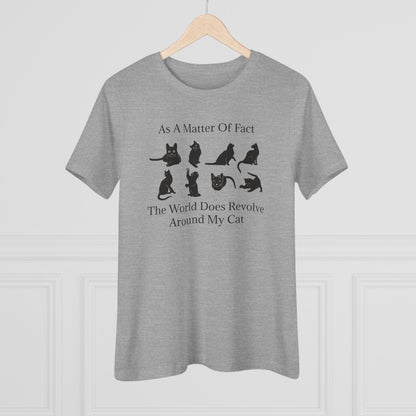 Matter Of Fact Cat Women's Short Sleeve Crewneck Tee