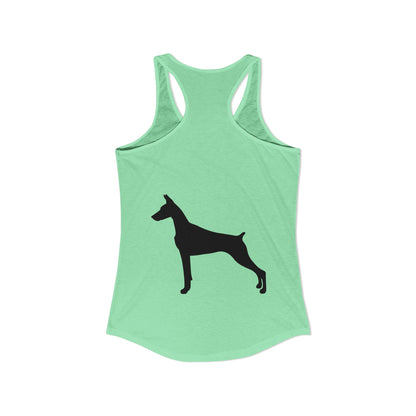 Doberman Silhouette Women's Racerback Tank
