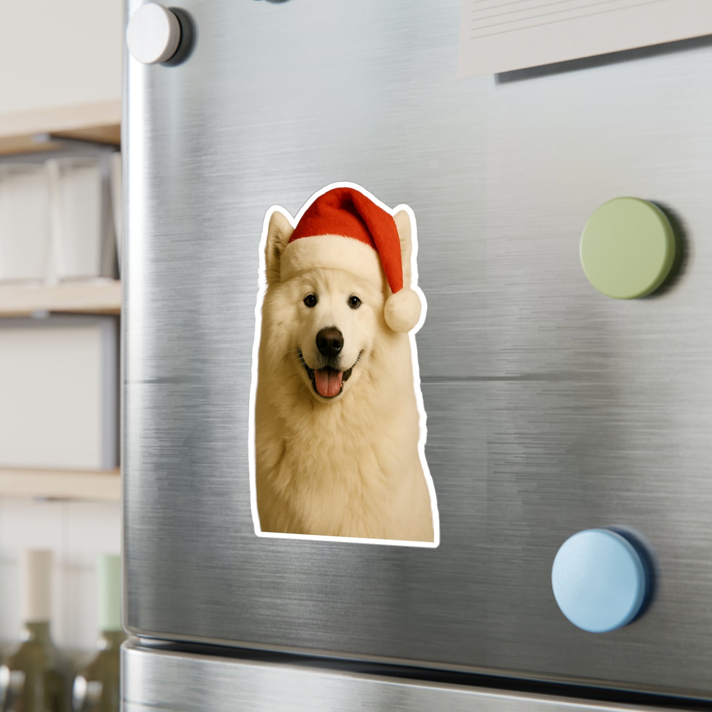 Santa Paws Samoyed Vinyl Decal