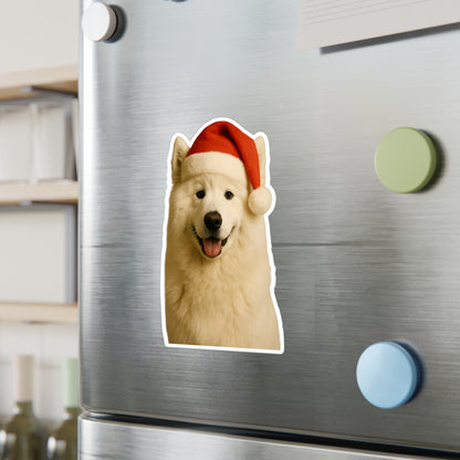 Santa Paws Samoyed Vinyl Decal
