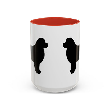 Newfie Silhouette 2-Tone Coffee Mug