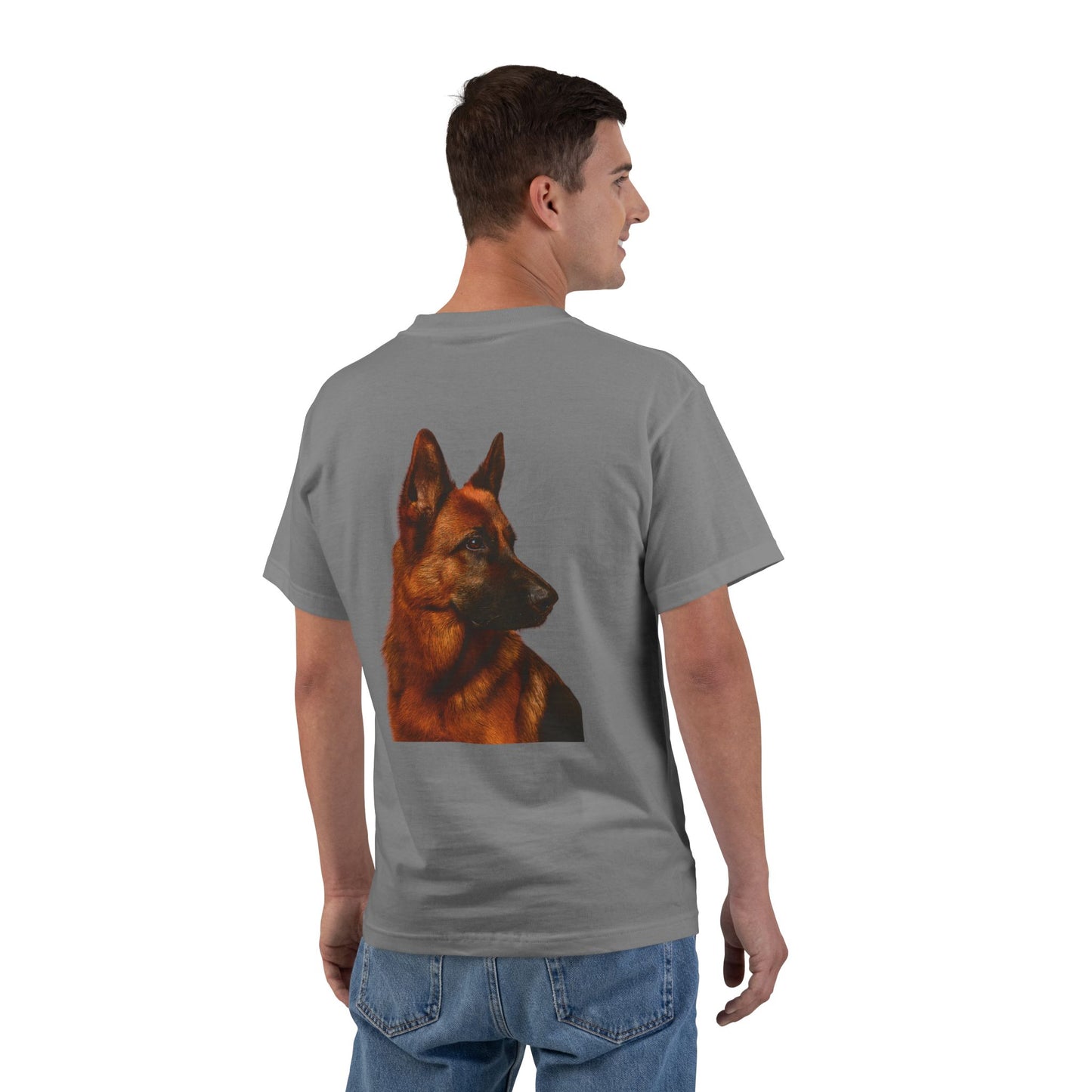 German Shepherd Head Men's Short-Sleeve Crewneck Tee