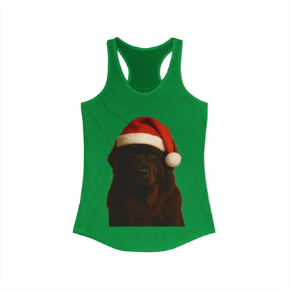 Santa Paws Newfie Women's Racerback Tank