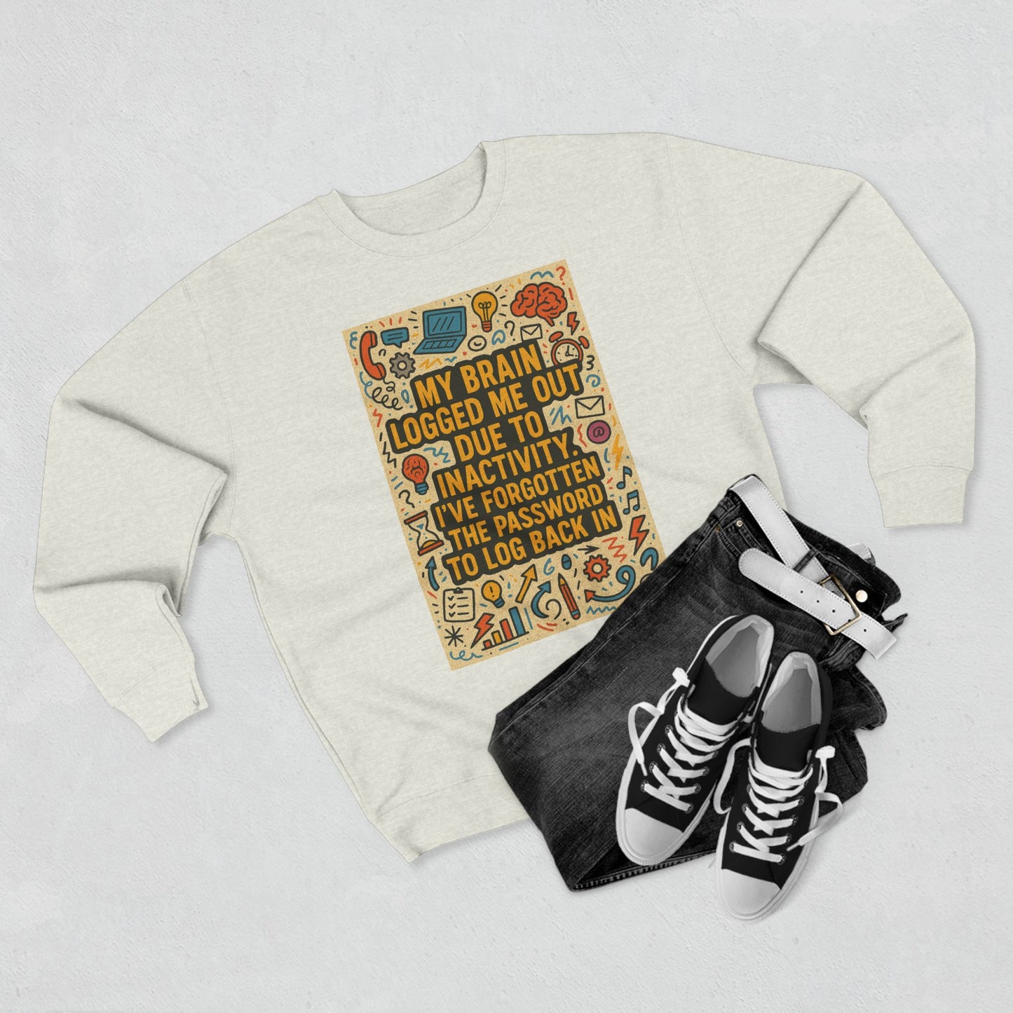 Logged Out Unisex Crewneck Sweatshirt