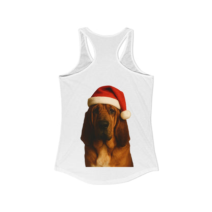 Santa Paws Bloodhound Women's Racerback Tank