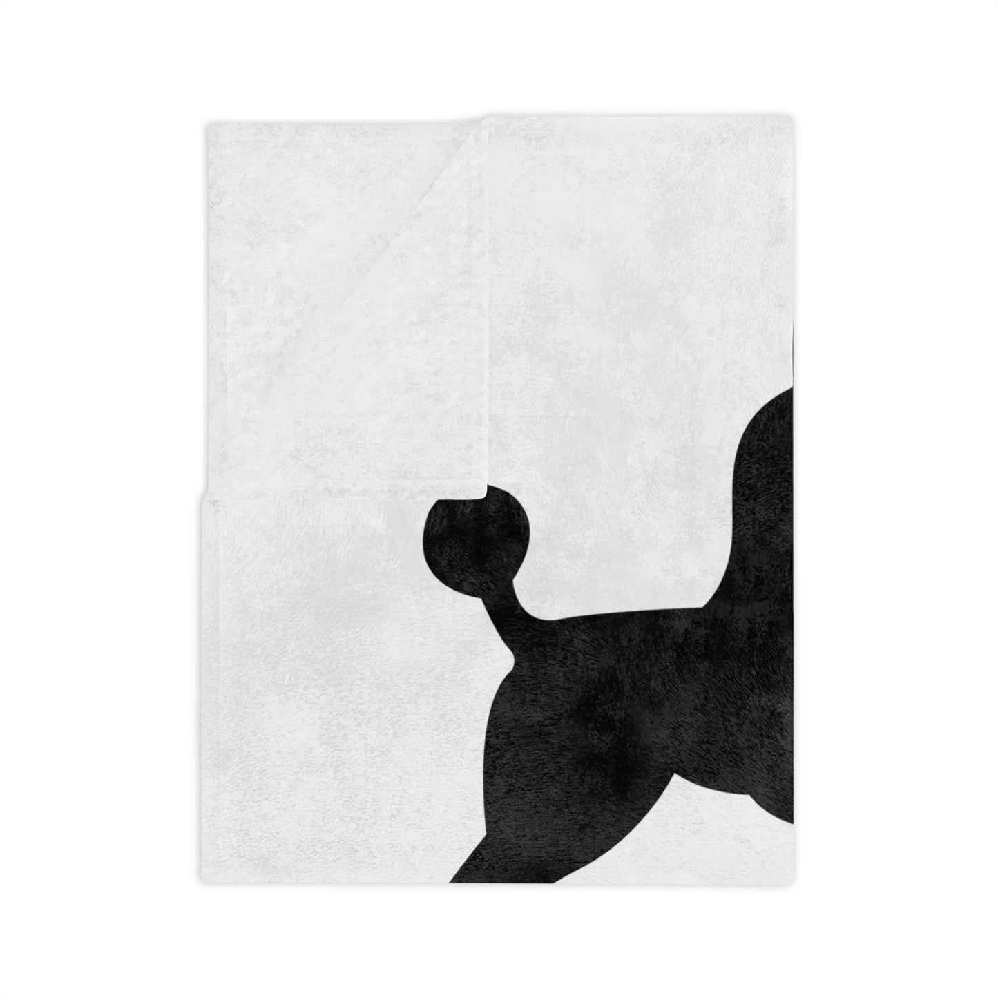 Poodle Silhouette Velveteen Microfiber Blanket