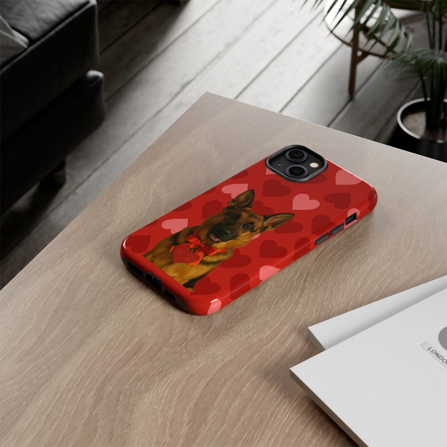 Cupid's Companion German Shepherd iPhone Case