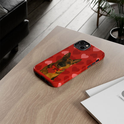 Cupid's Companion German Shepherd iPhone Case