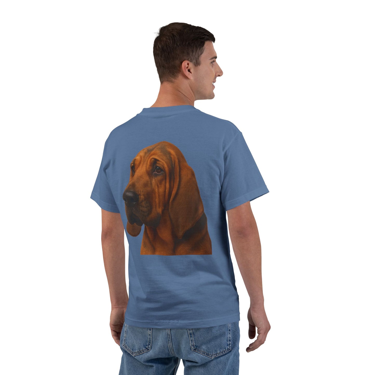Bloodhound Head Men's Short-Sleeve Crewneck Tee