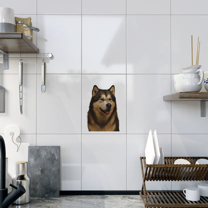 Malamute Head Ceramic Photo Tile