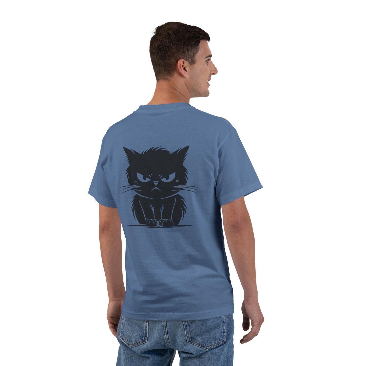 Angry Cat Men's Short-Sleeve Crewneck Tee