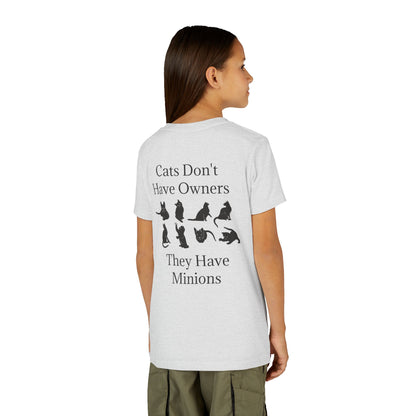 Cat Minions Youth Unisex Short Sleeve Crewneck Tee