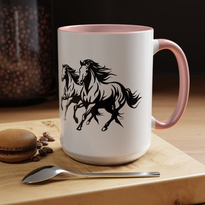 Horsin' Around 2-Tone Coffee Mug