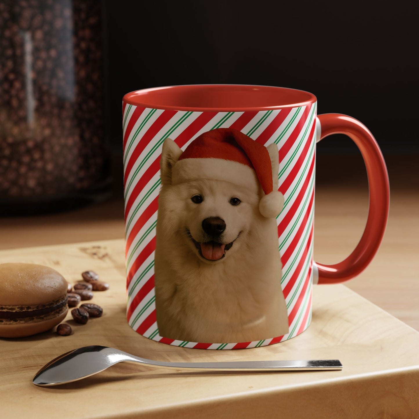 Santa Paws Samoyed 2-Tone Coffee Mug
