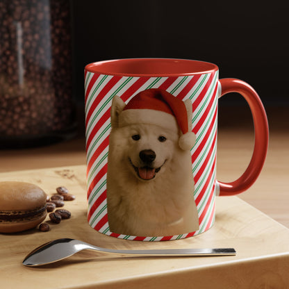 Santa Paws Samoyed 2-Tone Coffee Mug