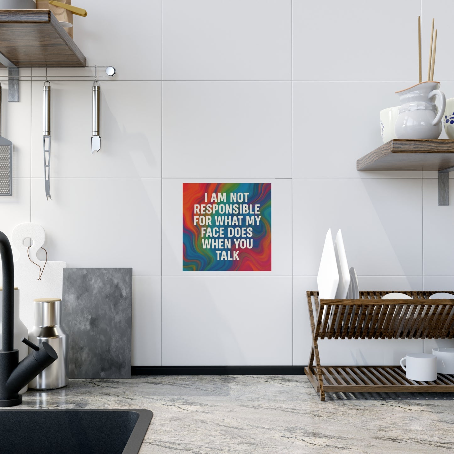 When You Talk Ceramic Photo Tile