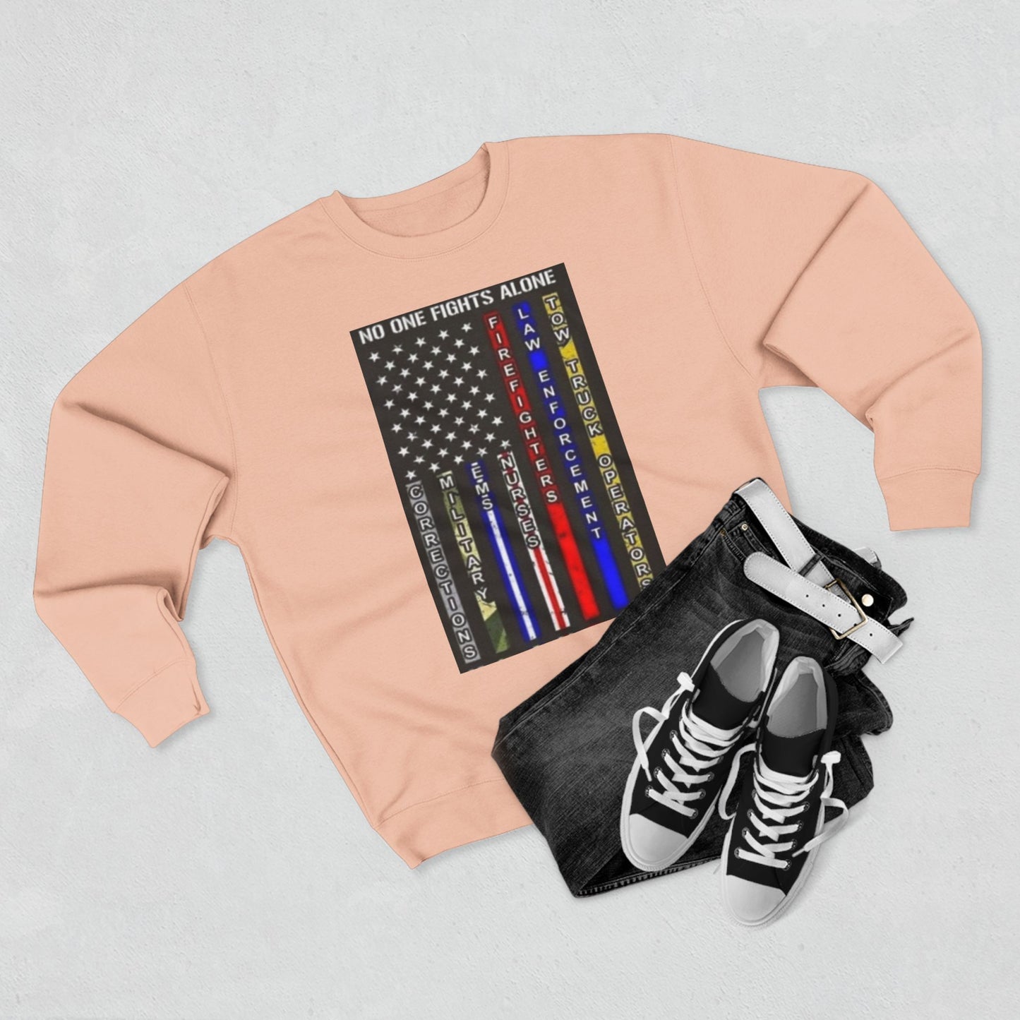 No One Fights Alone Unisex Crewneck Sweatshirt