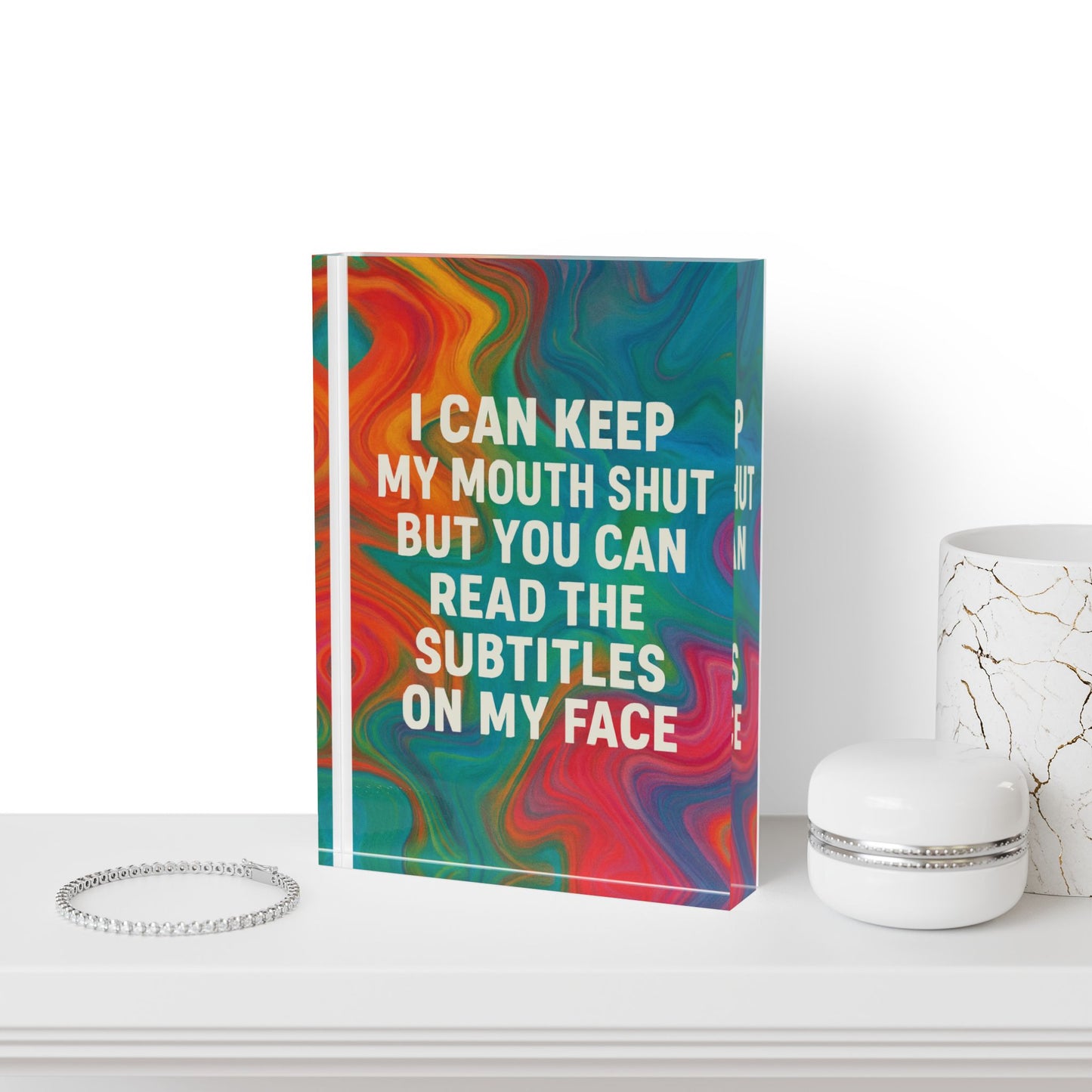 Subtitles Acrylic Photo Block