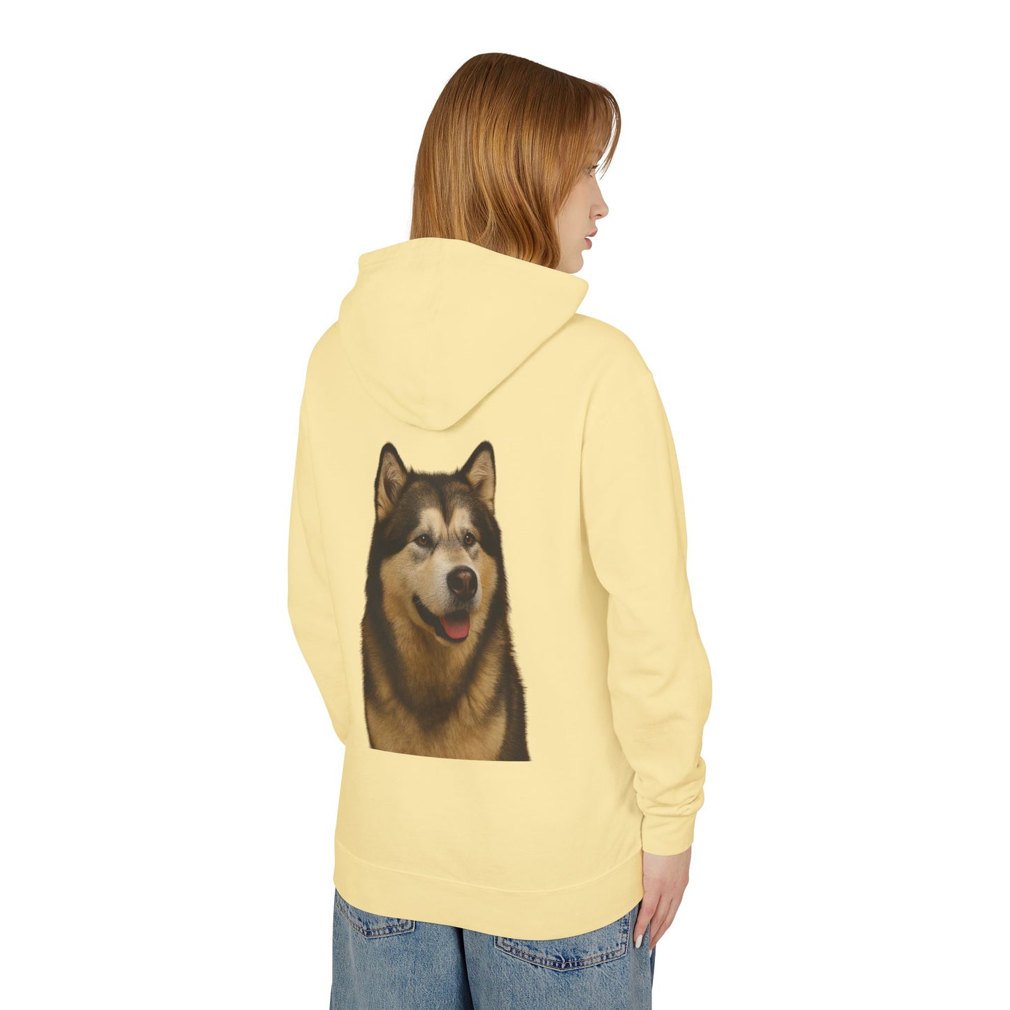 Malamute Head Unisex Lightweight Hoodie