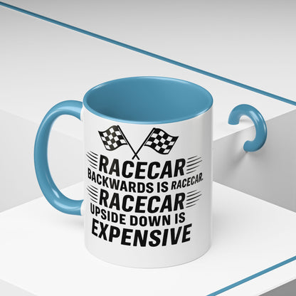 Racecar Backwards 2-Tone Coffee Mug