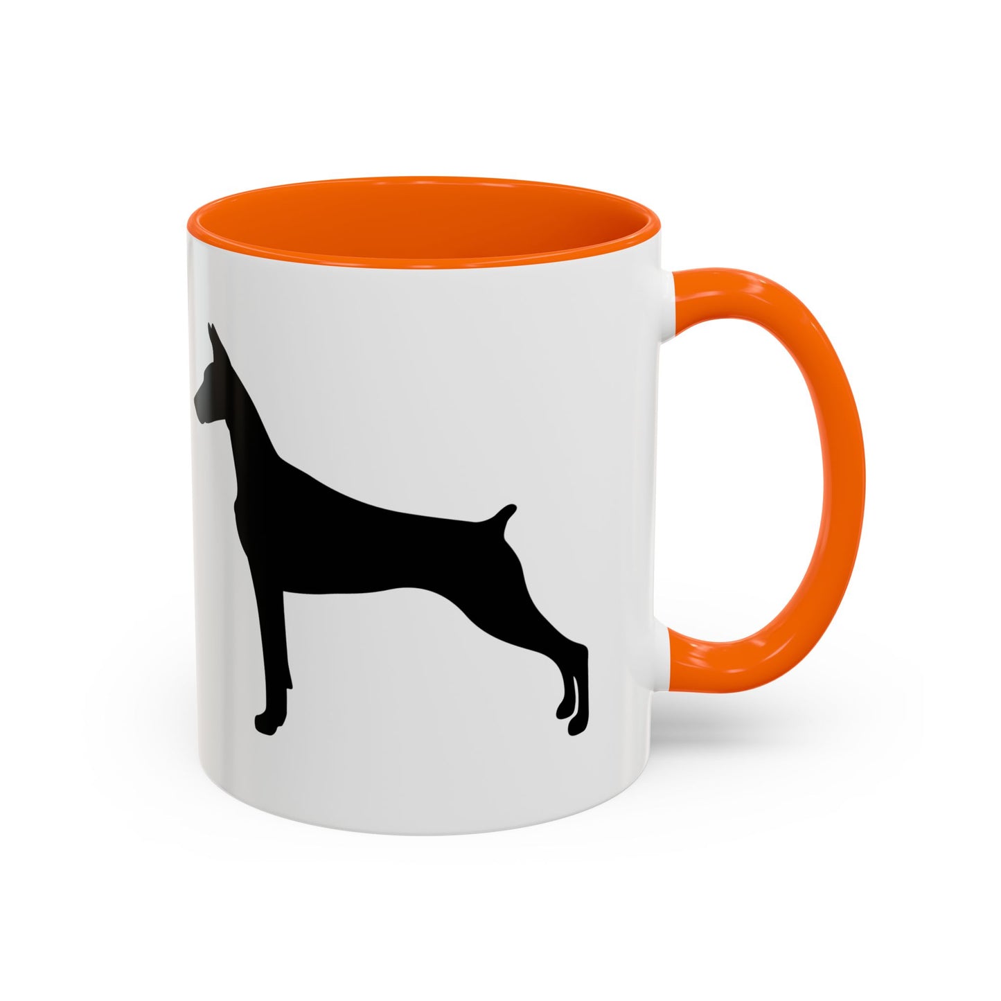 Doberman Silhouette 2-Tone Coffee Mug