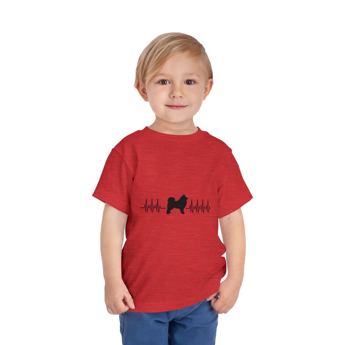 My Heart Beats For Samoyeds Toddler Unisex Short Sleeve Crewneck Tee