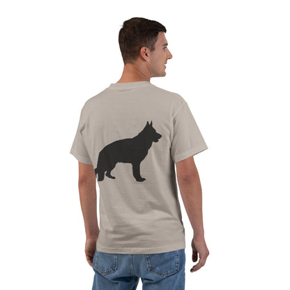 German Shepherd Silhouette Men's Short-Sleeve Crewneck Tee
