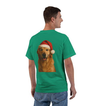 Santa Paws Golden Men's Short-Sleeve Crewneck Tee