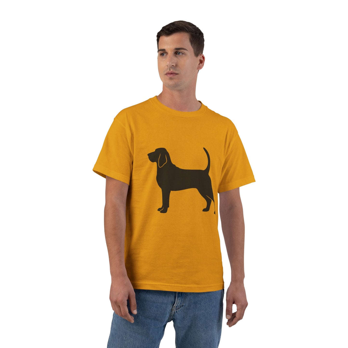 Bloodhound Silhouette Men's Short-Sleeve Crewneck Tee